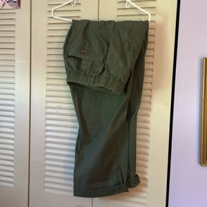 Army green old navy cargos